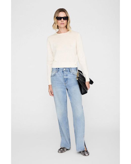 Anine Bing Blue Moni Crop Sweater