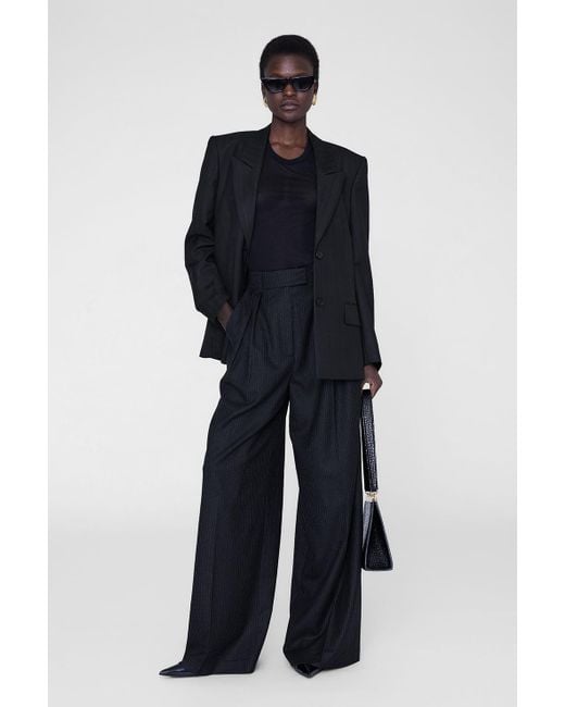 Anine Bing Black Lou Trouser