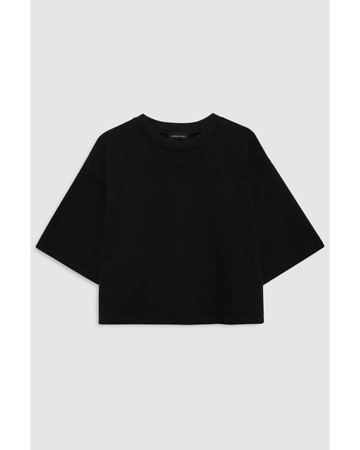 Anine Bing Blue Myers Cropped Tee