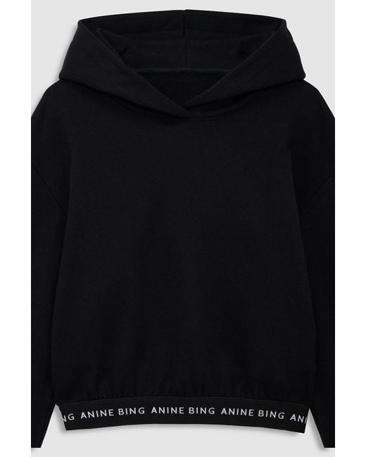 Anine Bing Blue Dany Cropped Hoodie