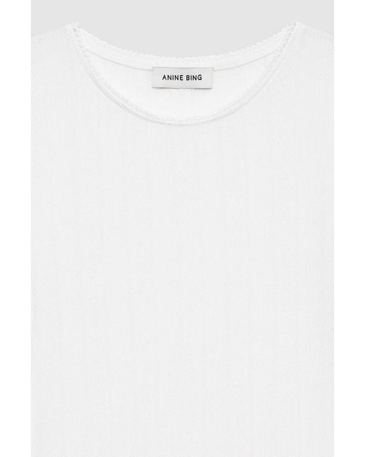 Anine Bing White Pia Tee