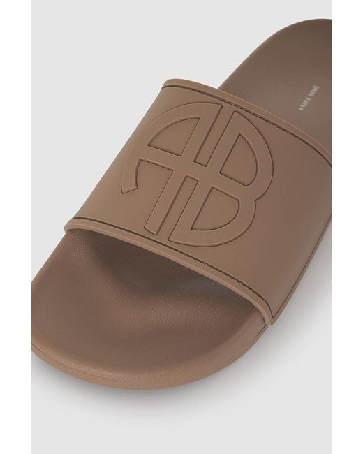 Anine Bing White Isla Slides