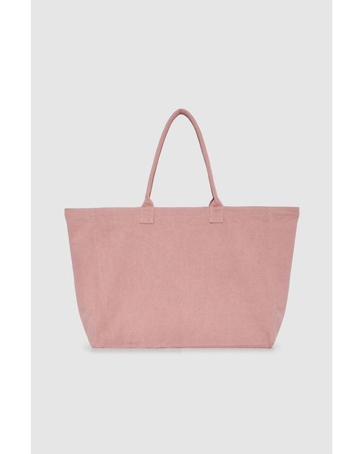 Anine Bing Pink Leo Canvas Tote Los Angeles University