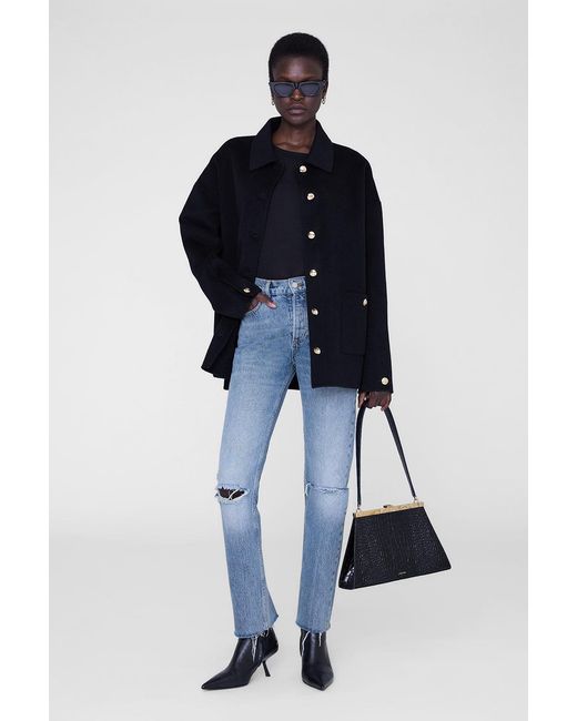 Anine Bing Blue Sylvie Long Sleeve Tee