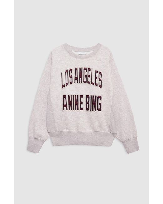 Anine Bing Blue Harry Shrunken Sweatshirt La