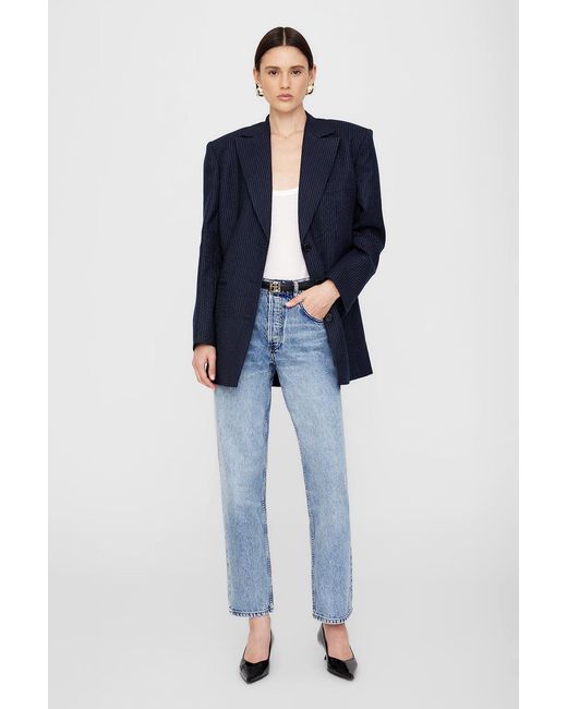 Anine Bing Blue Declan Blazer