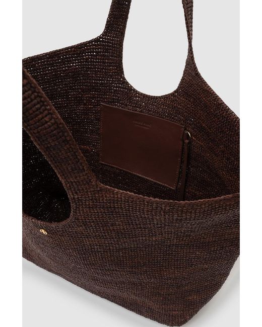 Anine Bing Brown Lili Tote Raffia