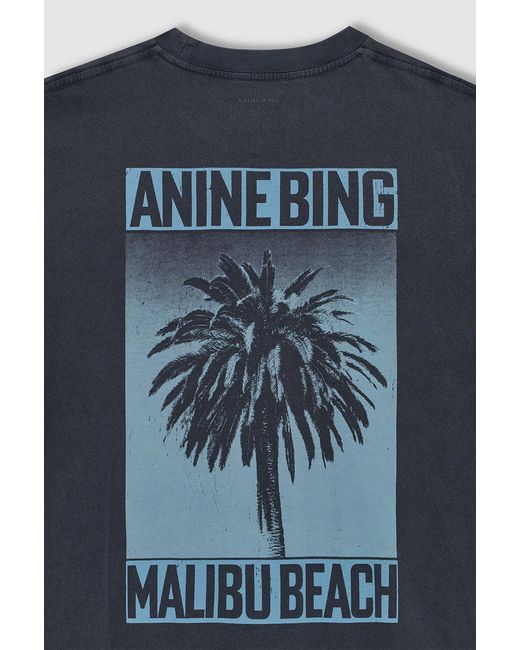 Anine Bing Blue Cade Tee Palm