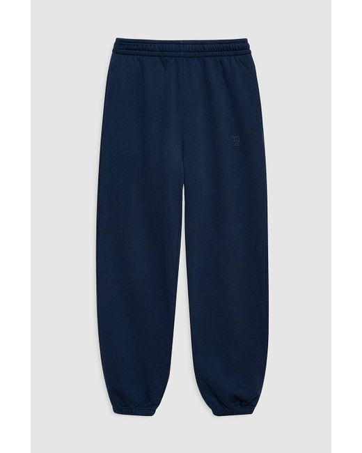 Anine Bing Blue Karter Jogger Framed Monogram