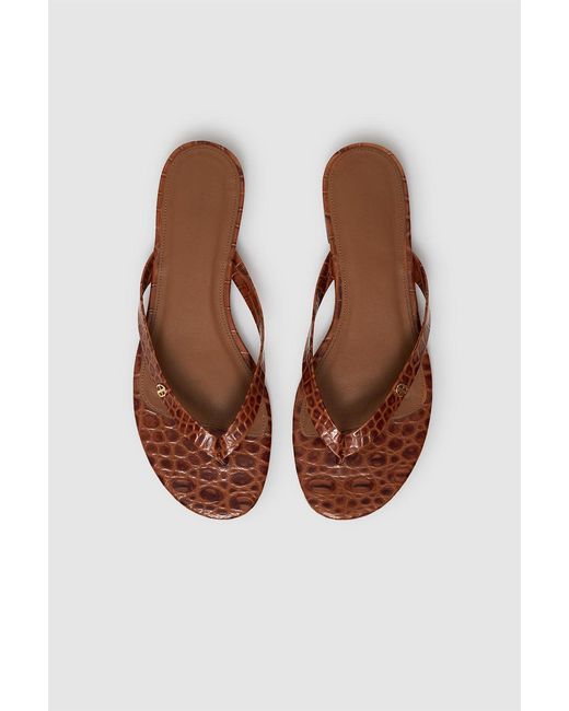 Anine Bing White Noelle Thong Sandals