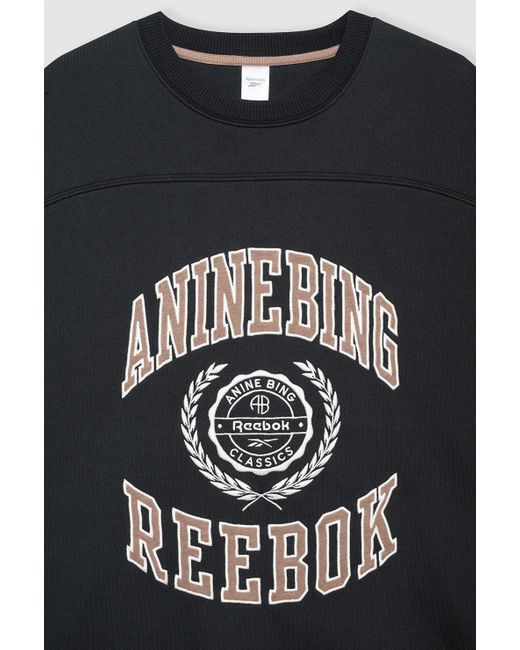 Anine Bing Black Reebok X Oversized Crew