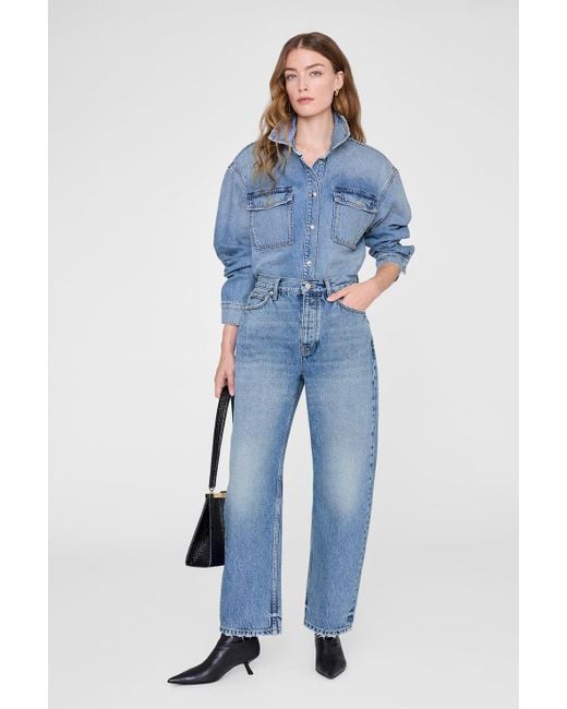 Anine Bing Blue Paxton Shirt