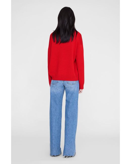 Anine Bing Red Lee Sweater
