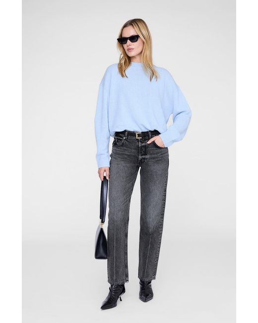 Anine Bing Blue Lee Crew Sweater