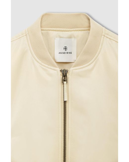 Anine Bing White Cropped Leon Bomber