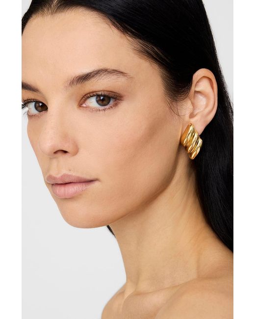 Anine Bing Multicolor Diagonal Ribbed Earrings