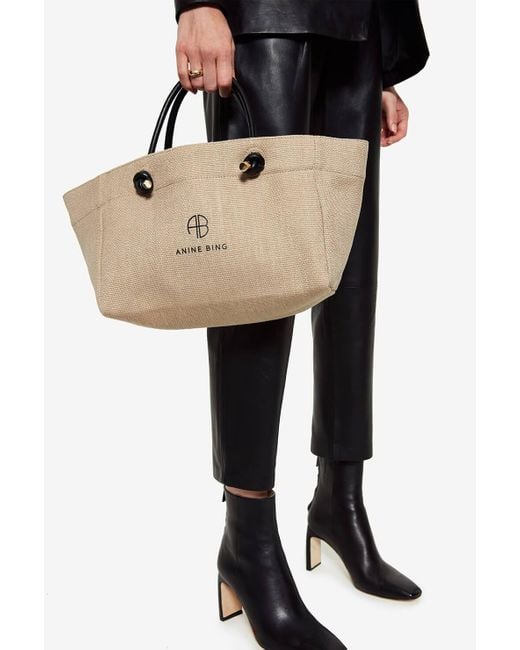 Anine Bing Mini Saffron Tote in Brown Lyst UK