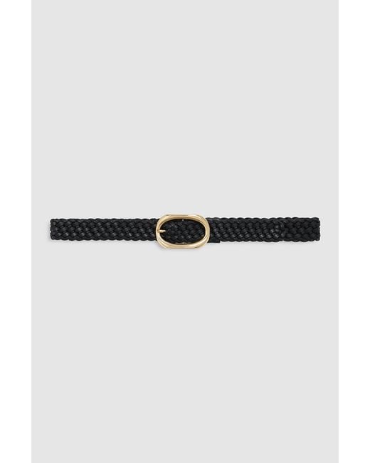 Anine Bing Black Signature Link Braided Belt