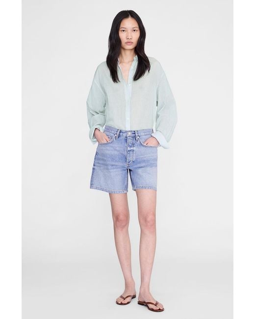 Anine Bing Blue Delaney Short