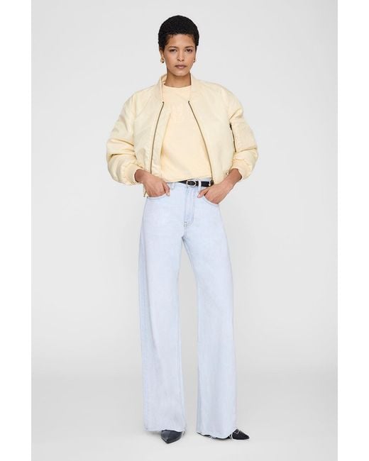 Anine Bing White Harry Shrunken Sweatshirt