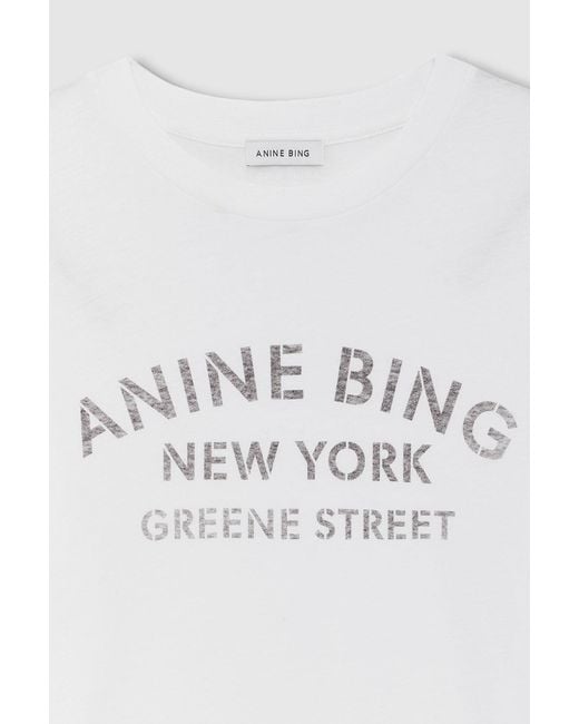 Anine Bing Blue Ivan Long Sleeve New York Stencil
