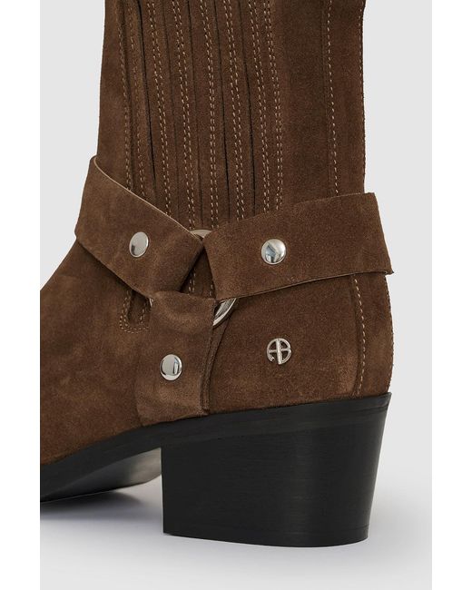 Anine Bing Brown Mid Biker Boots