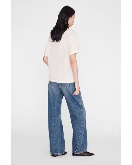 Anine Bing Blue Jaylin Tee Collegiate