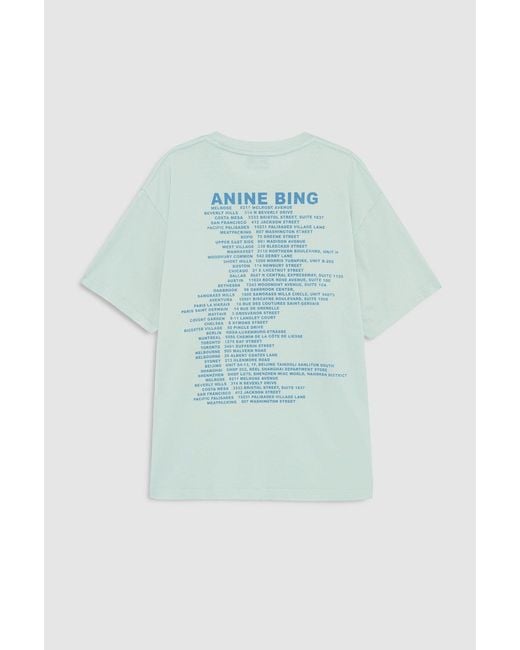 Anine Bing Blue Cade Tee Wave
