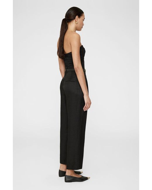 Anine Bing Black Carrie Ankle Pant