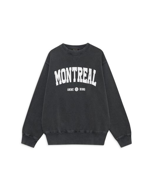 Anine Bing Black Ramona Sweatshirt University Montreal