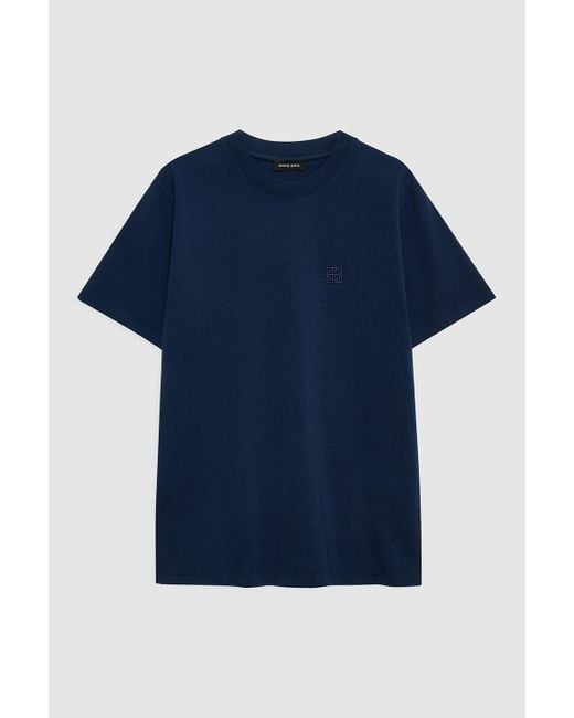 Anine Bing Blue Lili Tee Framed Monogram