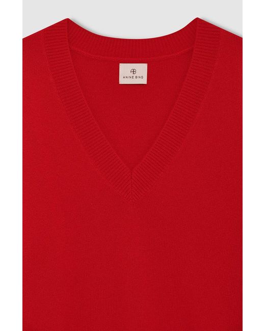 Anine Bing Red Lee Sweater