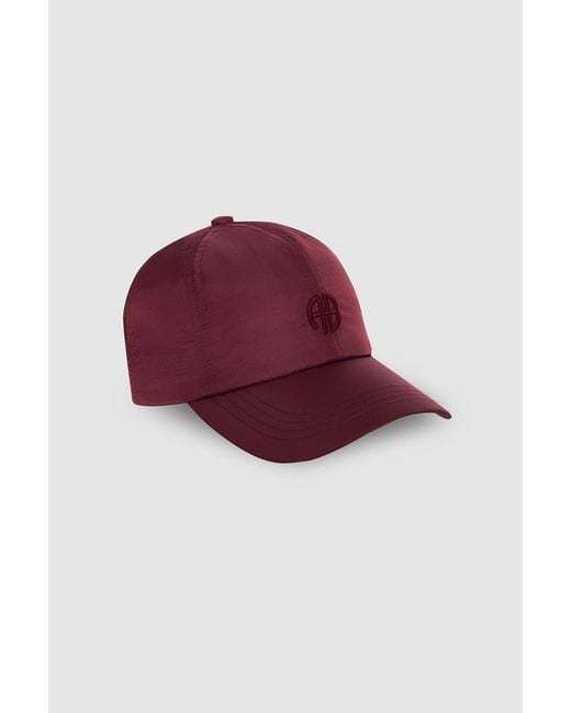 Anine Bing Red Jeremy Baseball Cap Ab Nylon