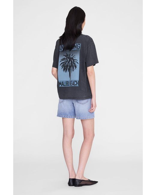 Anine Bing Blue Cade Tee Palm