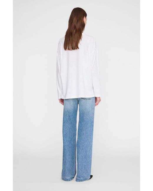 Anine Bing Blue Ivan Long Sleeve New York Stencil