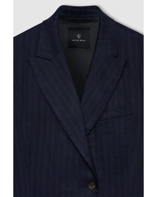 Anine Bing Blue Aretha Blazer