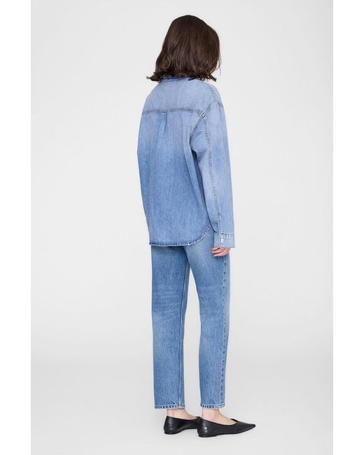 Anine Bing Blue Paxton Shirt