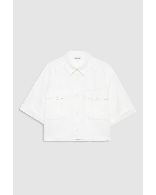 Anine Bing White Edith Shirt