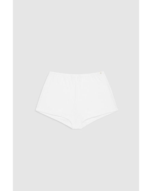 Anine Bing White Fran Boyshort