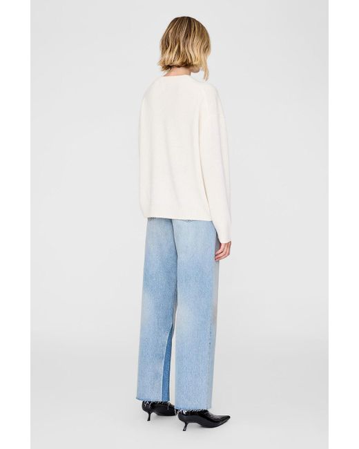 Anine Bing Blue Lee Crew Sweater
