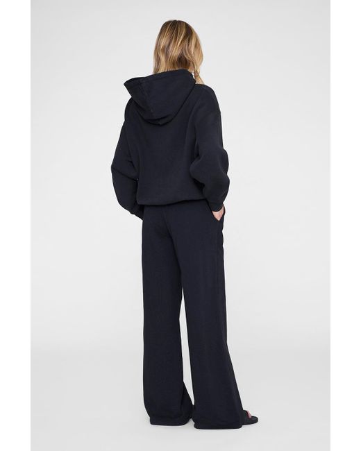 Anine Bing Black Kacey Sweatpant Monogram