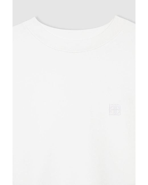 Anine Bing Blue Miles Sweatshirt Framed Monogram