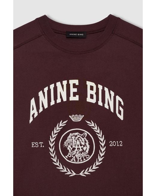 Anine Bing Blue Jaylin Tee Collegiate