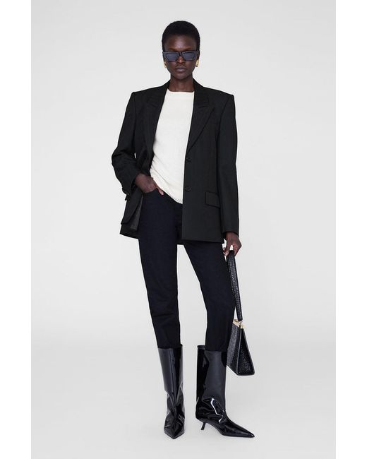 Anine Bing Black Ross Single-breasted Blazer