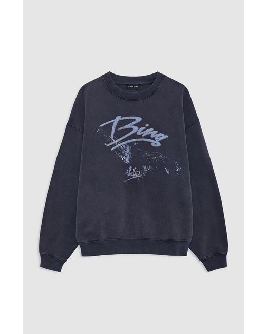 Anine Bing Blue Spencer Sweatshirt Eagle