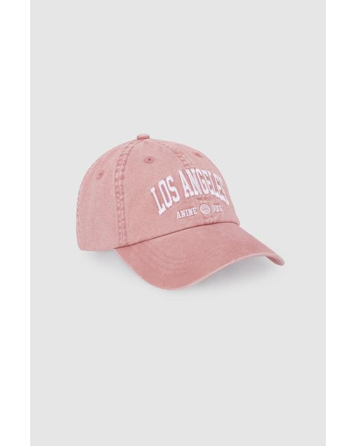 Anine Bing Pink Jeremy Baseball Cap Los Angeles University