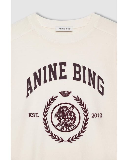 Anine Bing Blue Jaylin Tee Collegiate