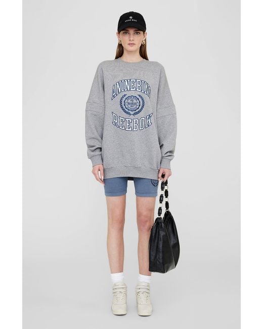 Anine Bing Gray Reebok X Anine Bing Oversized Crew