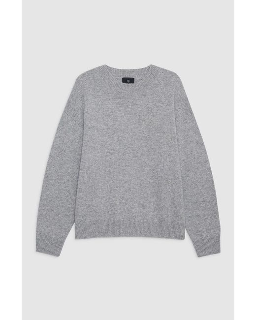Anine Bing Gray Lee Crew Sweater