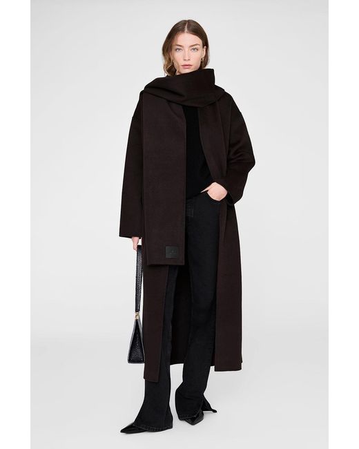 Anine Bing Black Ava Scarf